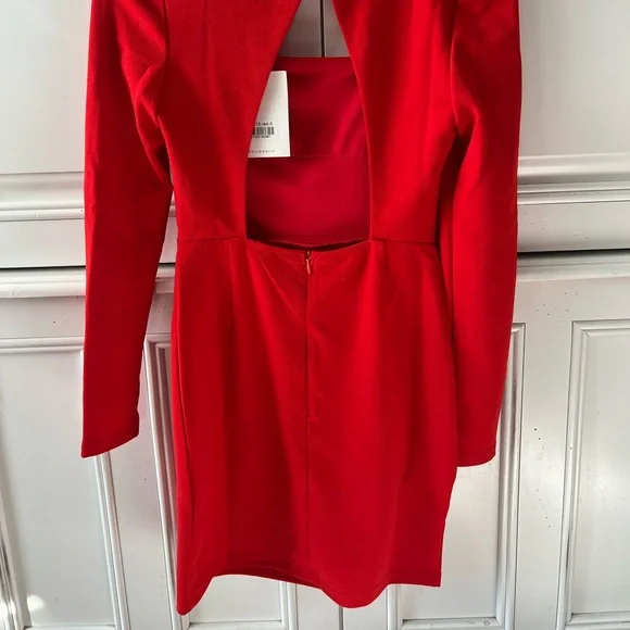 Never worn red long sleeve mini dress - Picture 2 of 2